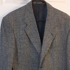 Grey herringbone silk sports jacket